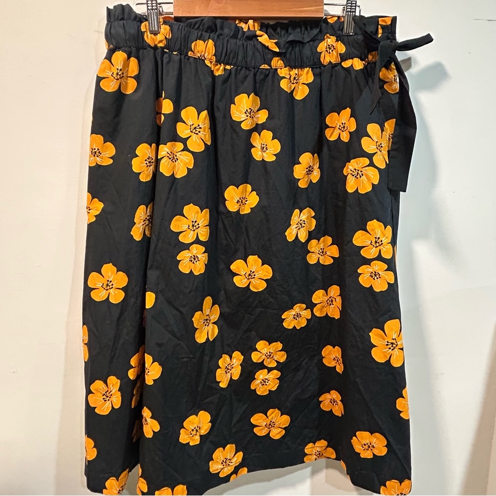 Who What Wear Skirt Floral Side Tie Women's Size XL